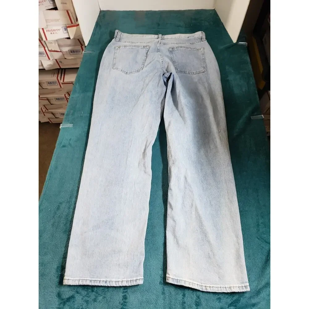 Old Navy Jeans Size 34x32 Mens Blue Pants Stretch Denim Mid Rise Loose Straight